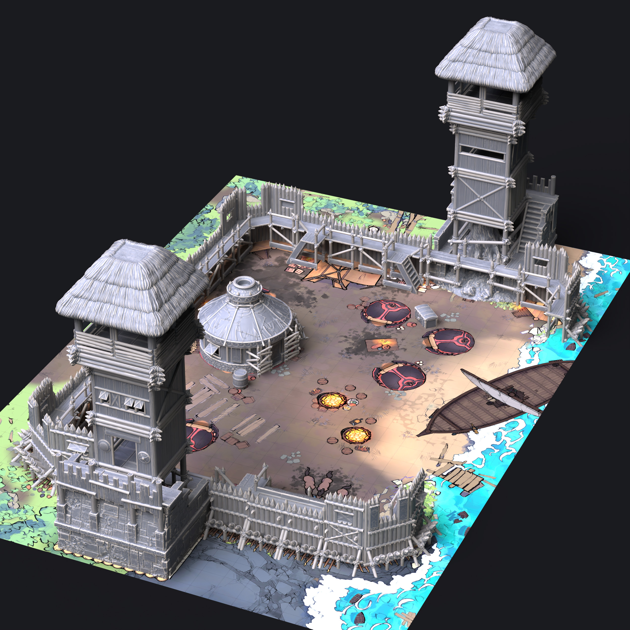 Palisade Fort Terrain Set - Koldeni Encampment